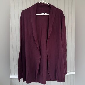 GAP Open-Front Cardigan Sweater - Deep Wine